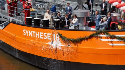 Naming ceremony for innovative member of HGK Shipping fleet