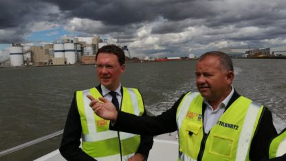 Transport Minister visits Port of Tilbury to see scale of investment.