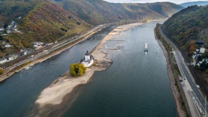 Rhine lowest water levels