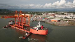 ICTSI delivers PNG’s first STS cranes.