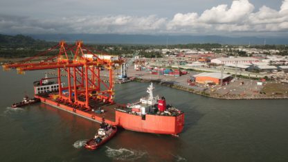ICTSI delivers PNG’s first STS cranes.