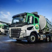 Arla Foods has taken delivery of seven new Volvo FM LNG trucks to help the business meet its targets to reduce the CO2 emissions of its operation by 2030.