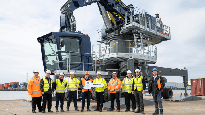 Port of Tilbury’s new Liebherr zero emission material handler was officially welcomed into the port this week.