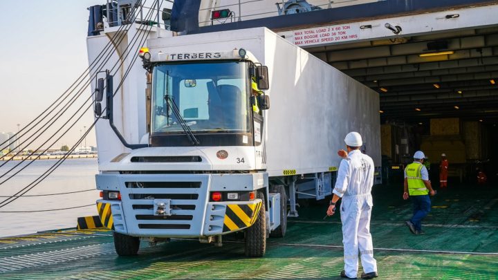 Purpose-built RORO vessels used to transport “unaccompanied” trailers from Jebel Ali to Umm Qasr Port in Iraq.