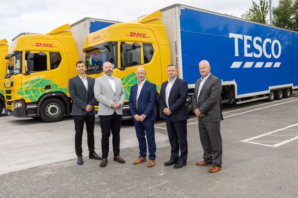 DHL rolls out 50 new biomethane trucks across Tesco Ireland network